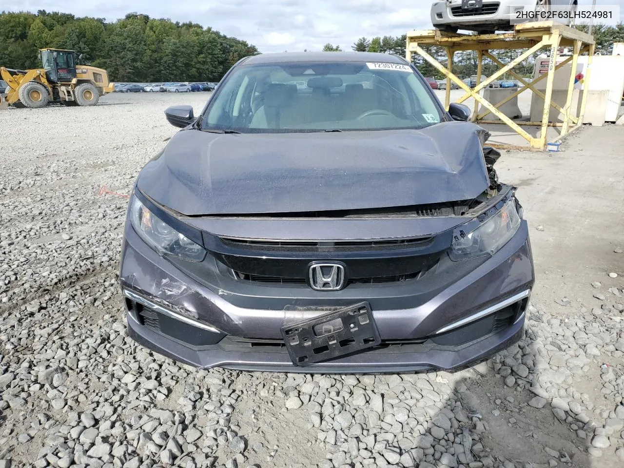 2020 Honda Civic Lx VIN: 2HGFC2F63LH524981 Lot: 72307224