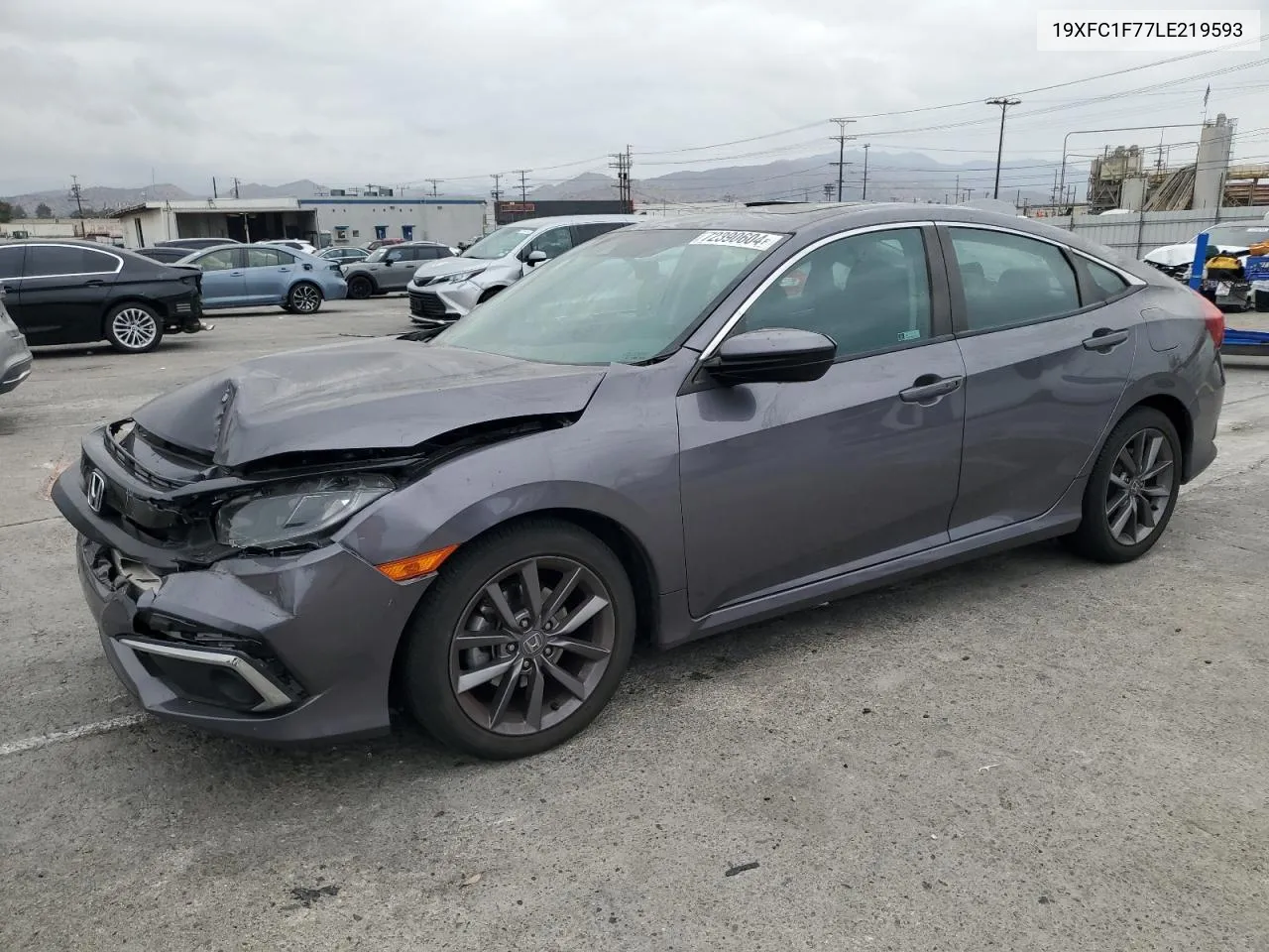 2020 Honda Civic Exl VIN: 19XFC1F77LE219593 Lot: 72390604