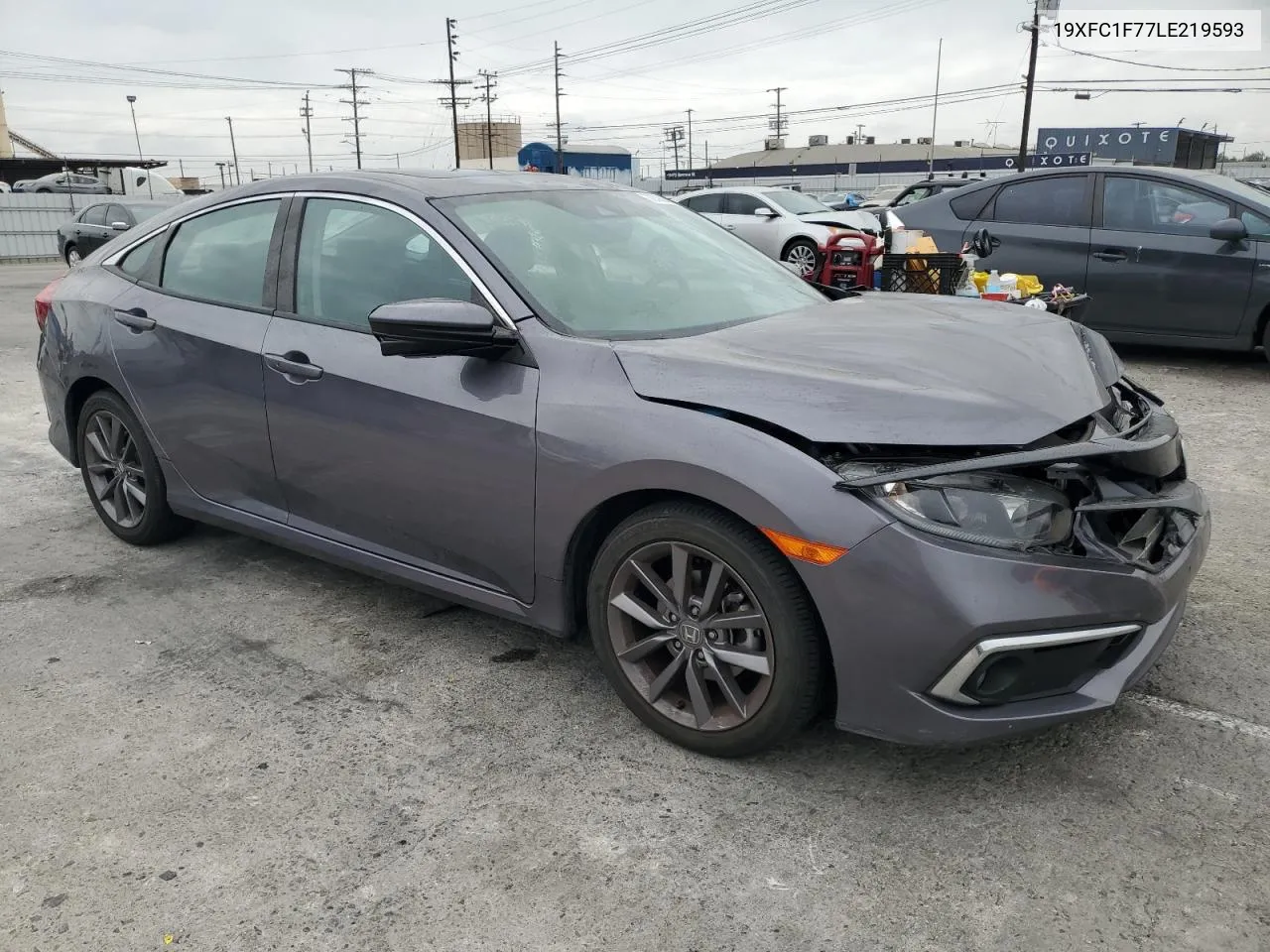 2020 Honda Civic Exl VIN: 19XFC1F77LE219593 Lot: 72390604