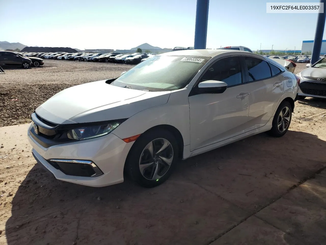 2020 Honda Civic Lx VIN: 19XFC2F64LE003357 Lot: 73053354