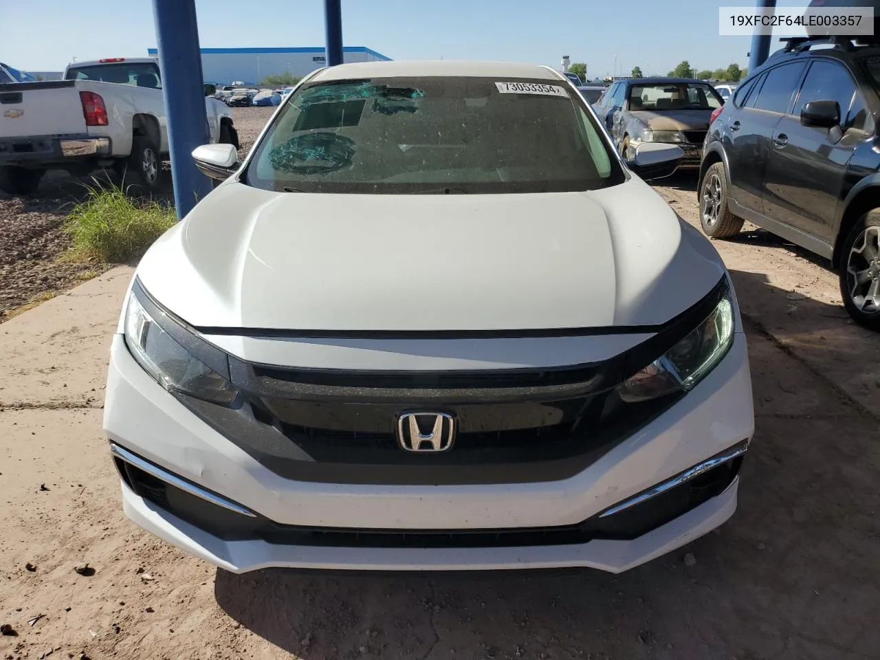 2020 Honda Civic Lx VIN: 19XFC2F64LE003357 Lot: 73053354