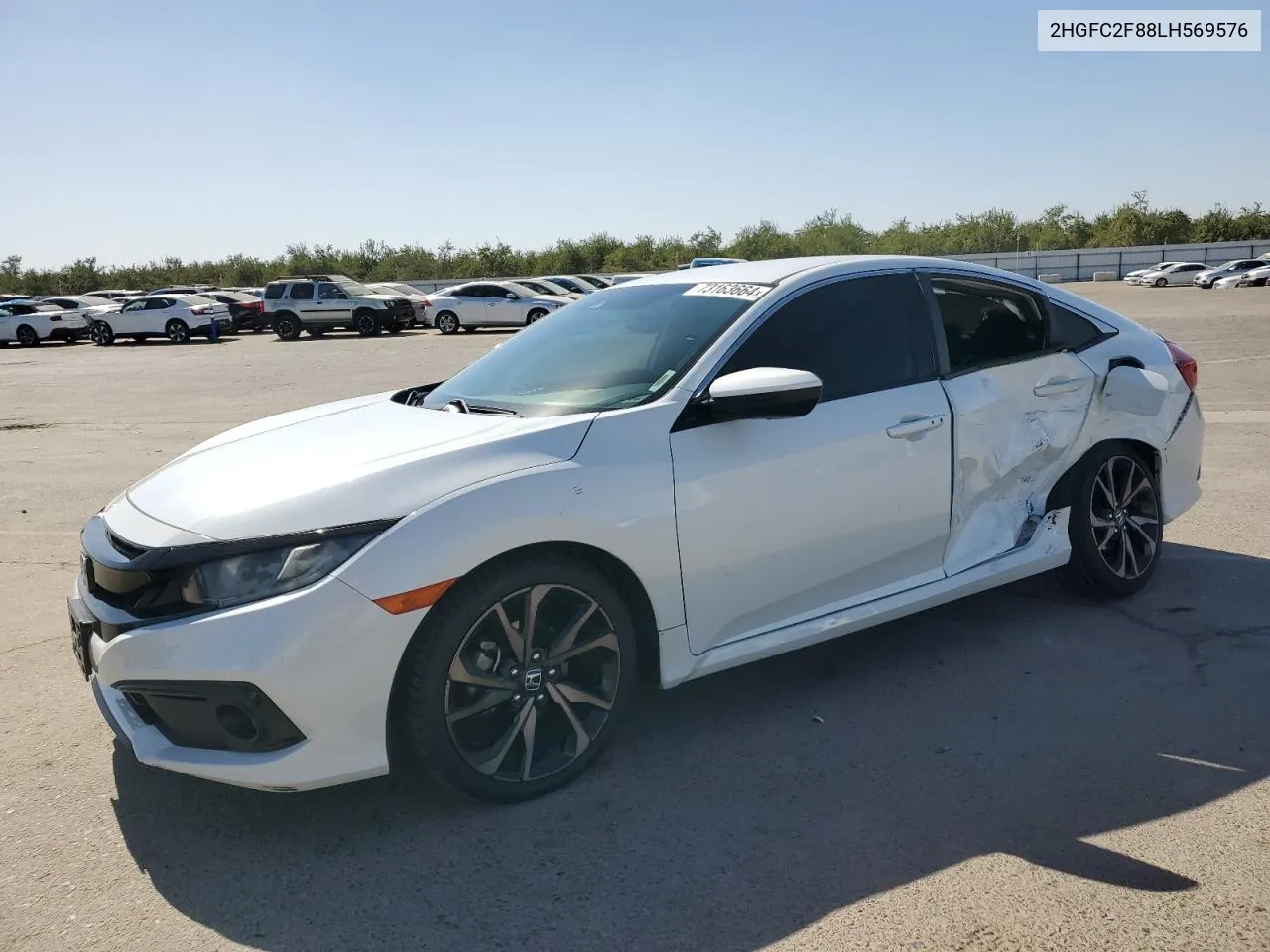 2020 Honda Civic Sport VIN: 2HGFC2F88LH569576 Lot: 73163664