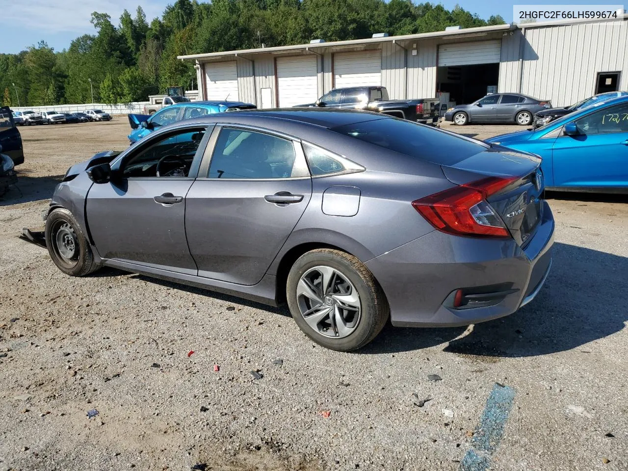 2020 Honda Civic Lx VIN: 2HGFC2F66LH599674 Lot: 73538444