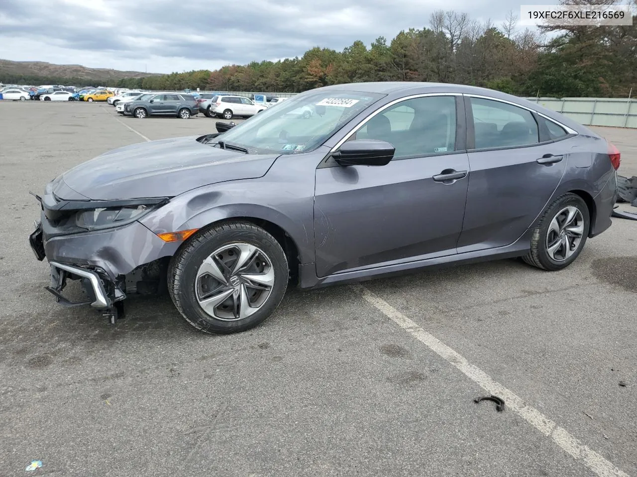 2020 Honda Civic Lx VIN: 19XFC2F6XLE216569 Lot: 74322584