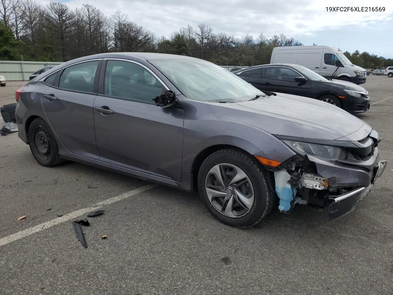 2020 Honda Civic Lx VIN: 19XFC2F6XLE216569 Lot: 74322584