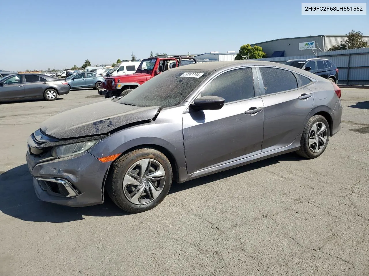 2020 Honda Civic Lx VIN: 2HGFC2F68LH551562 Lot: 74341144