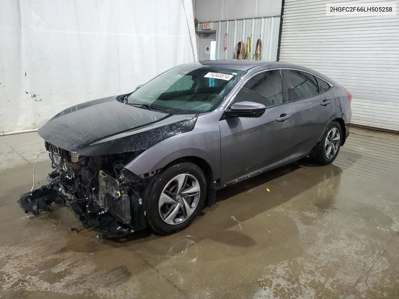 2020 Honda Civic Lx VIN: 2HGFC2F66LH505258 Lot: 74345874