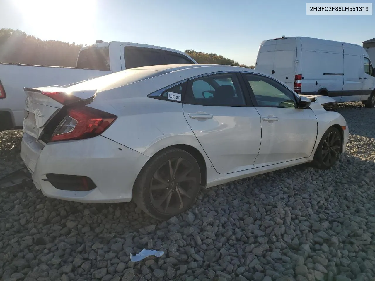 2020 Honda Civic Sport VIN: 2HGFC2F88LH551319 Lot: 74569314