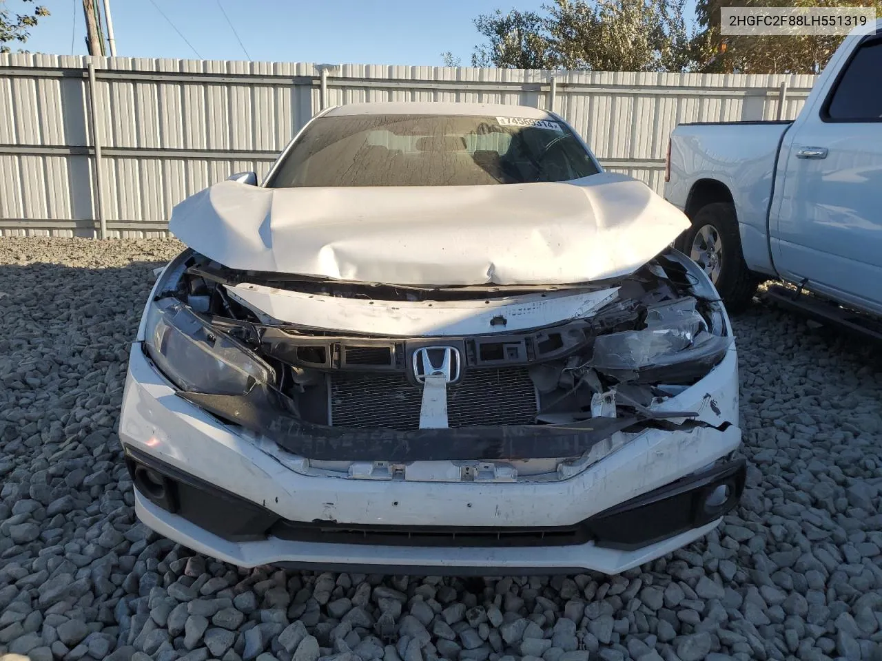 2020 Honda Civic Sport VIN: 2HGFC2F88LH551319 Lot: 74569314