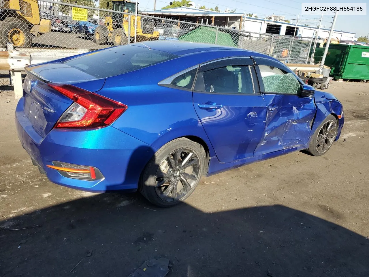 2020 Honda Civic Sport VIN: 2HGFC2F88LH554186 Lot: 74722364