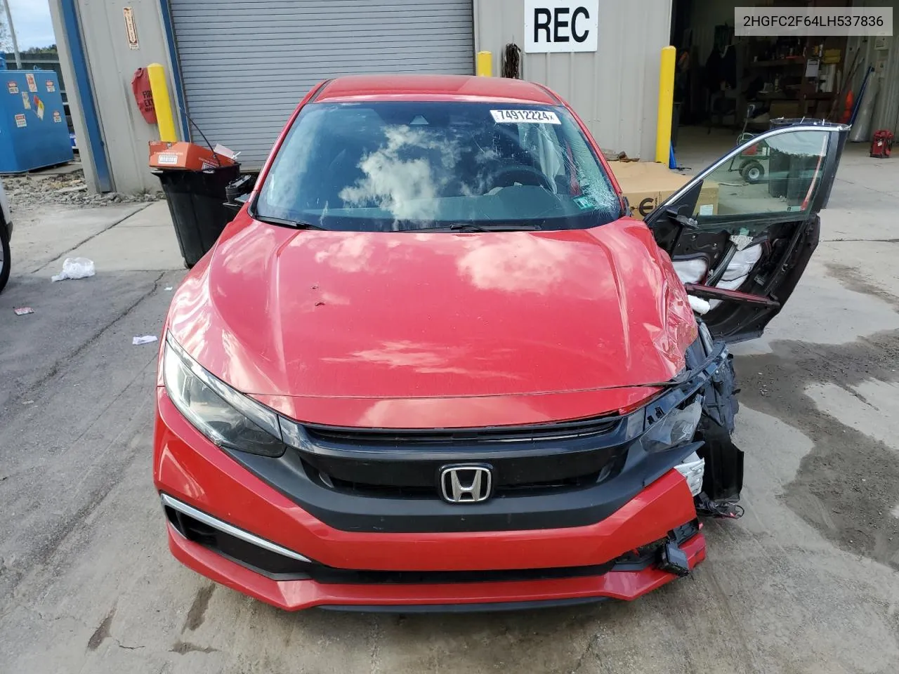 2020 Honda Civic Lx VIN: 2HGFC2F64LH537836 Lot: 74912224