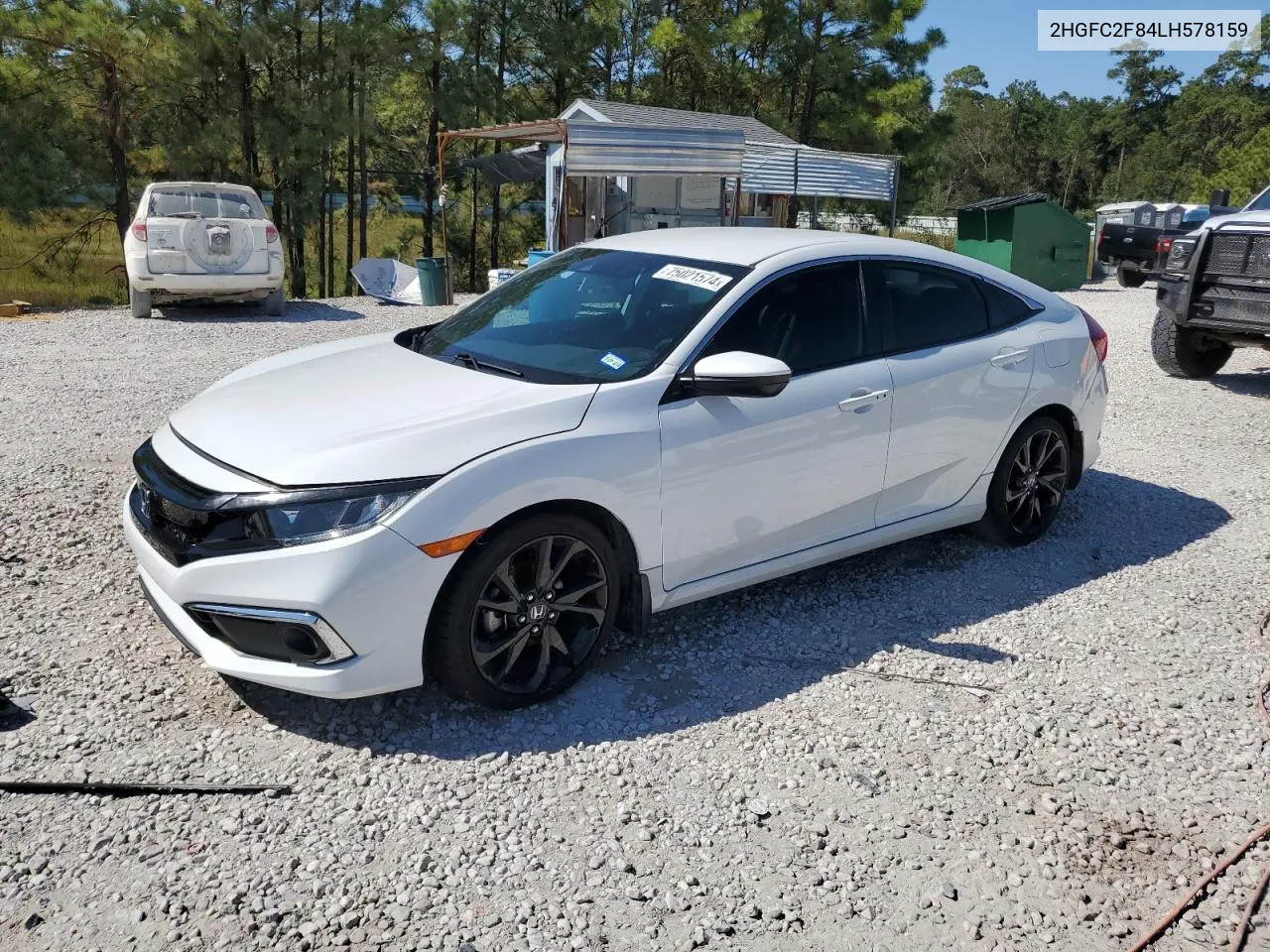 2020 Honda Civic Sport VIN: 2HGFC2F84LH578159 Lot: 75021574