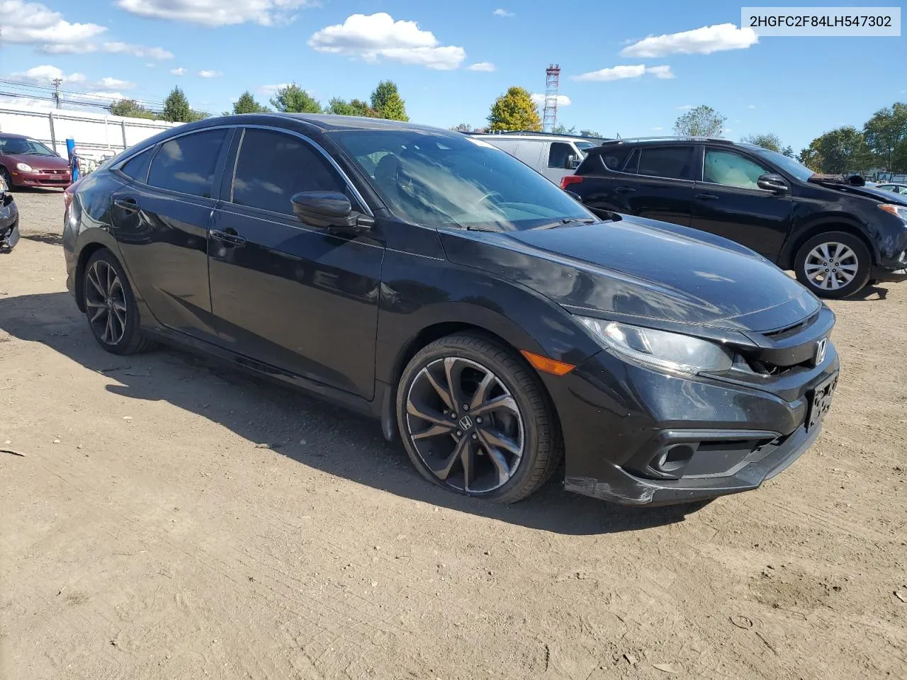 2020 Honda Civic Sport VIN: 2HGFC2F84LH547302 Lot: 75110104