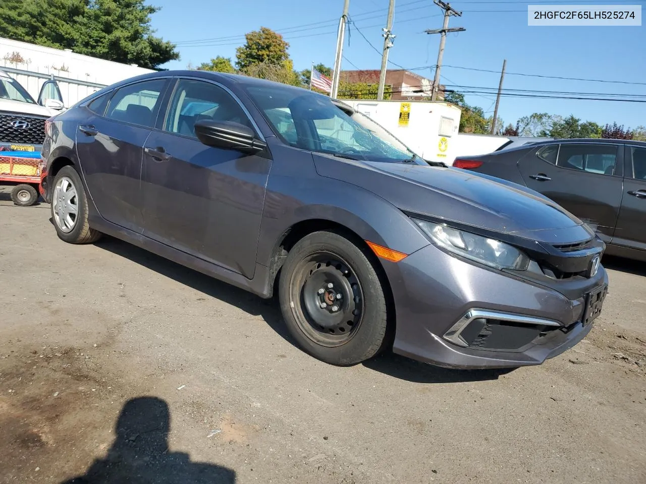 2020 Honda Civic Lx VIN: 2HGFC2F65LH525274 Lot: 75257284