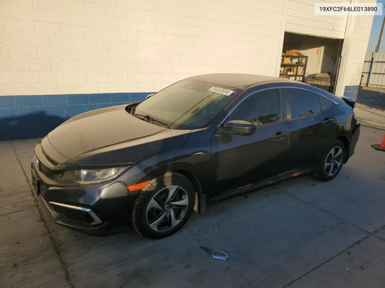 2020 Honda Civic Lx VIN: 19XFC2F66LE013890 Lot: 75453884