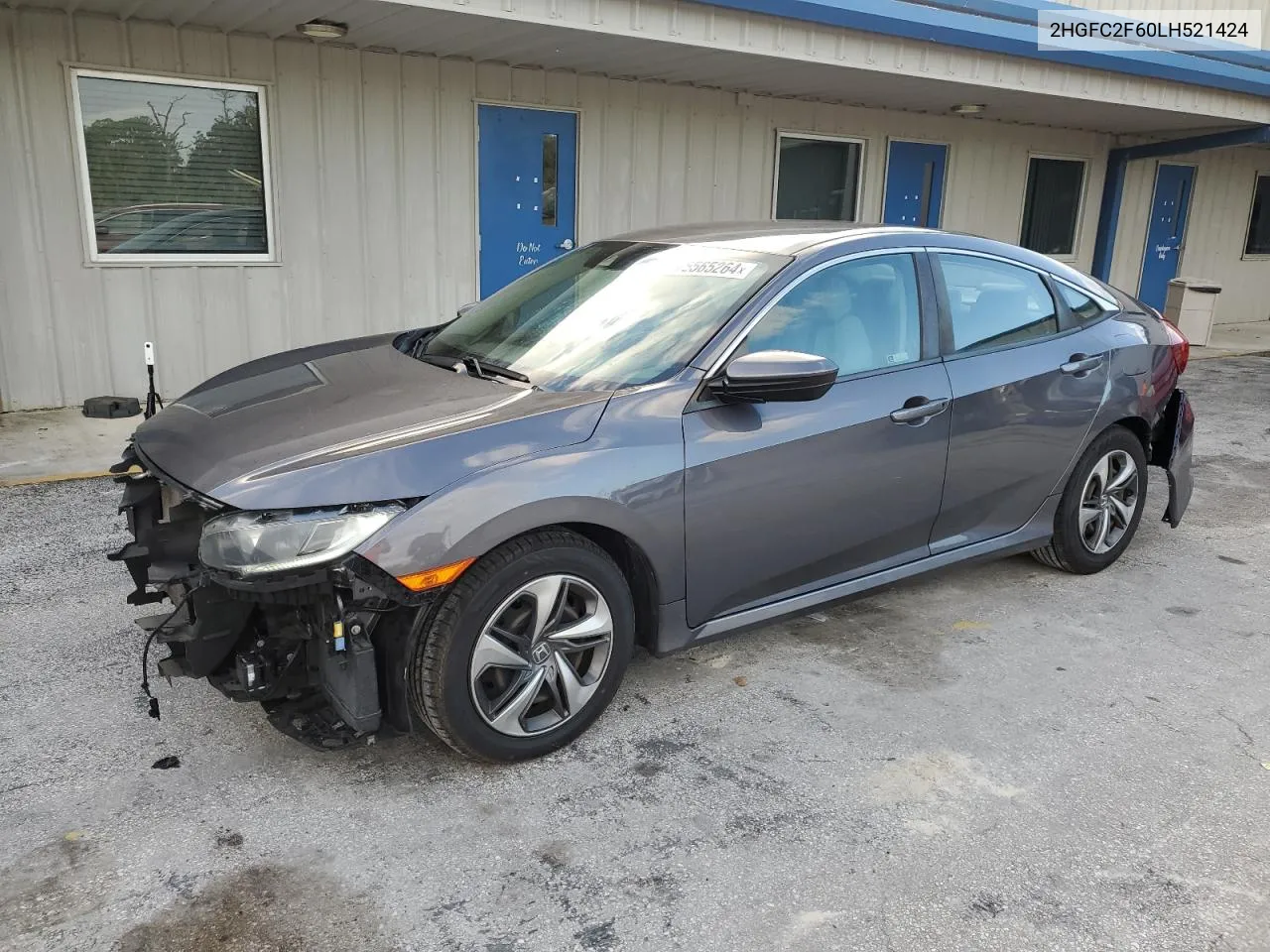 2020 Honda Civic Lx VIN: 2HGFC2F60LH521424 Lot: 75565264