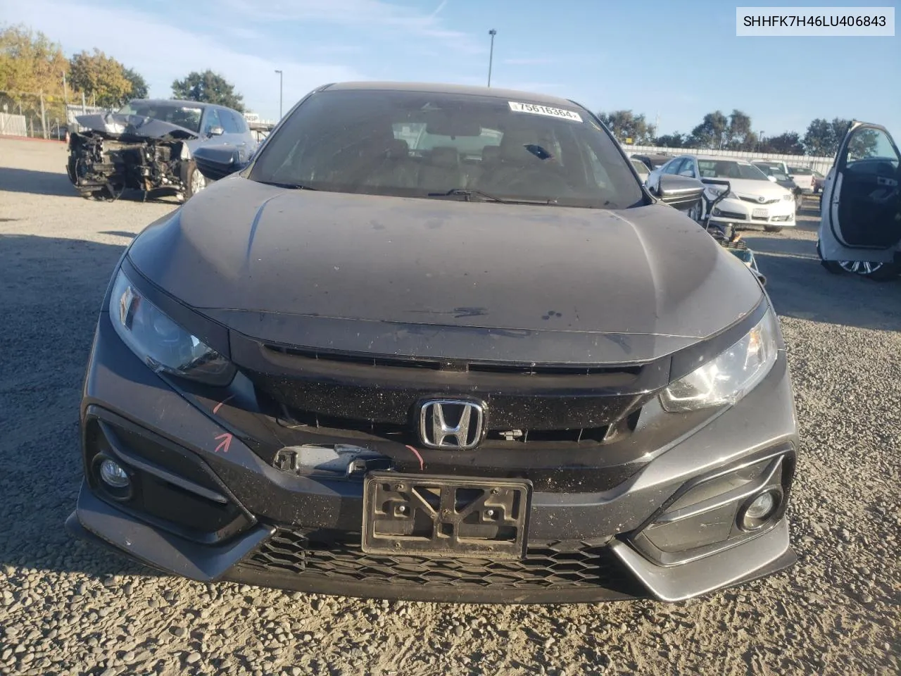 SHHFK7H46LU406843 2020 Honda Civic Sport