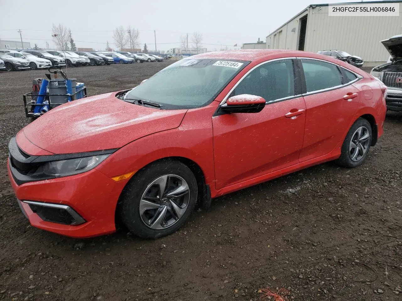 2020 Honda Civic Lx VIN: 2HGFC2F55LH006846 Lot: 75725184