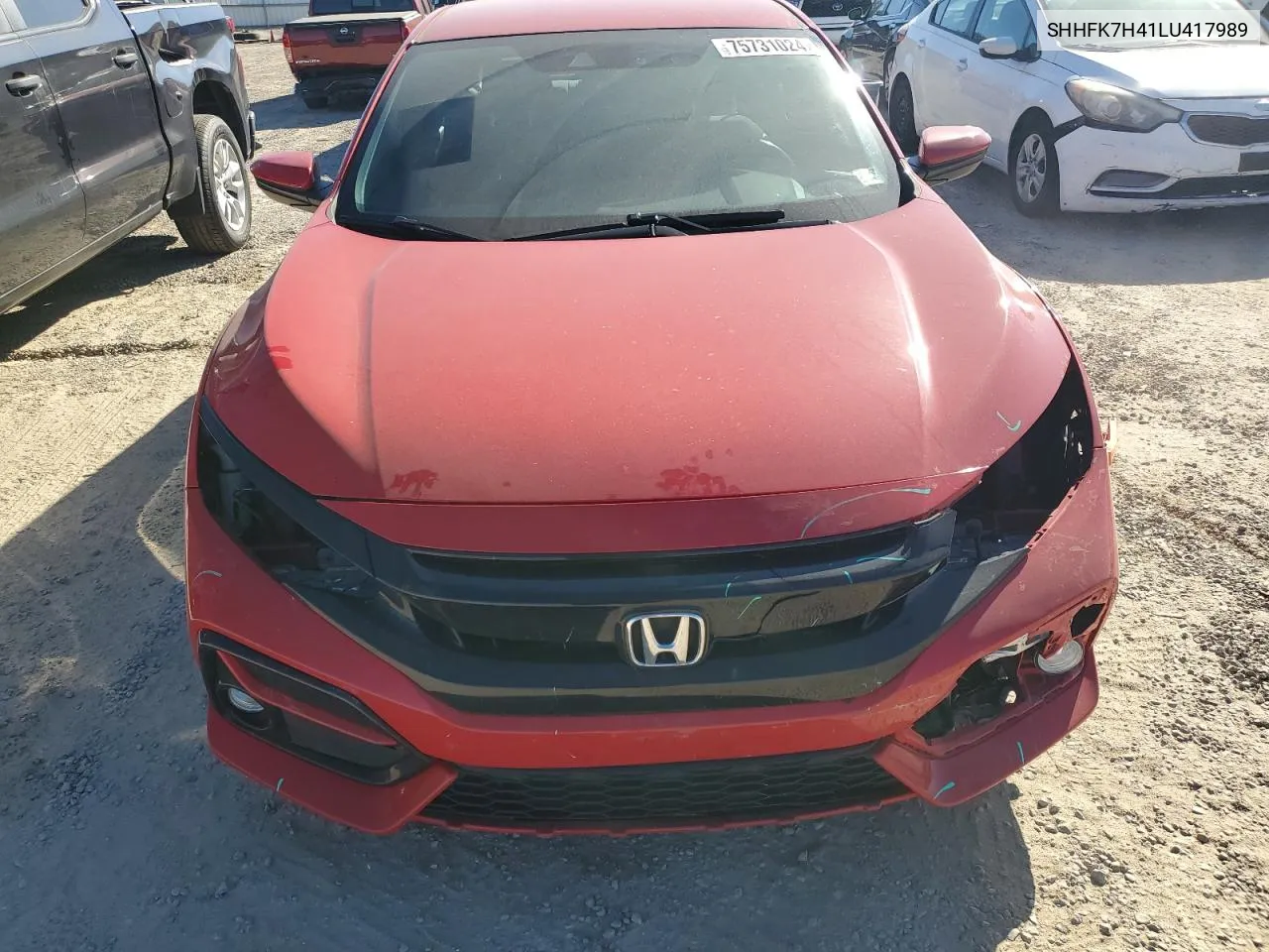 SHHFK7H41LU417989 2020 Honda Civic Sport