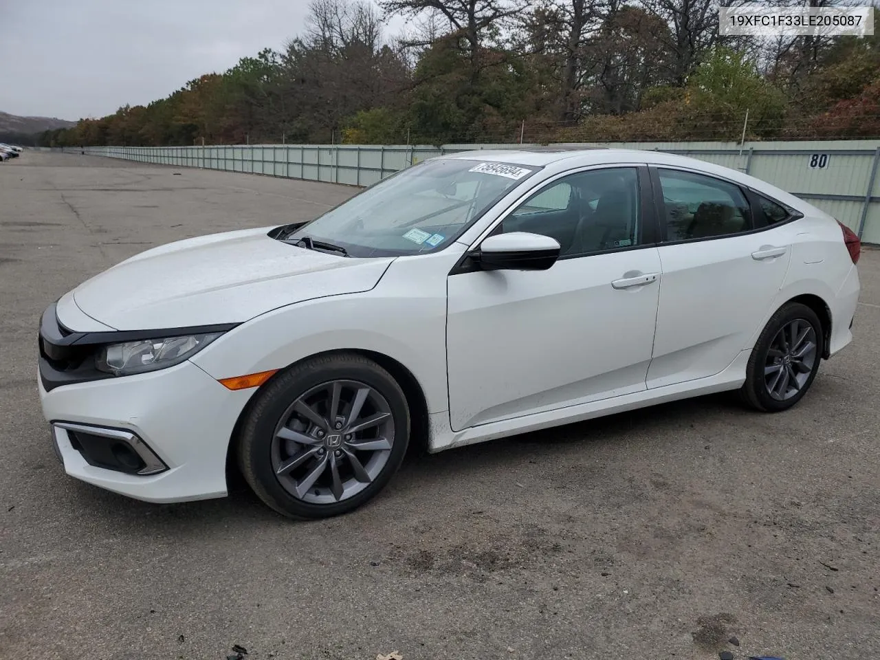 2020 Honda Civic Ex VIN: 19XFC1F33LE205087 Lot: 75845694