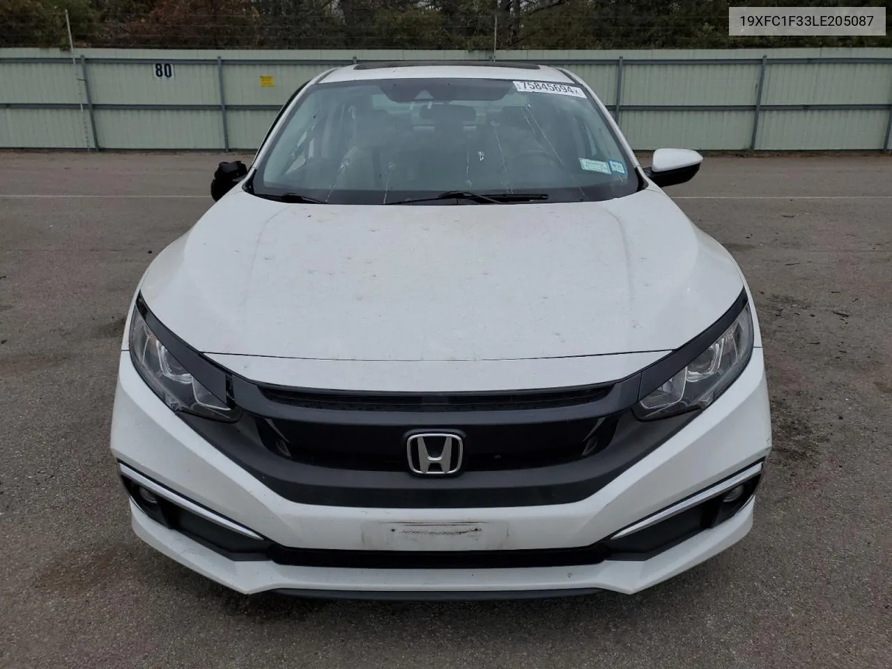 2020 Honda Civic Ex VIN: 19XFC1F33LE205087 Lot: 75845694