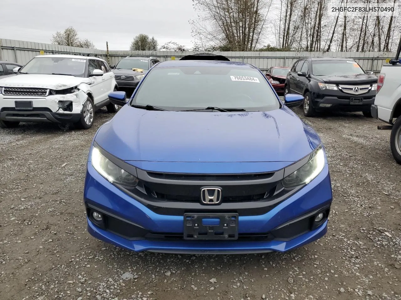 2020 Honda Civic Sport VIN: 2HGFC2F83LH570490 Lot: 76053484