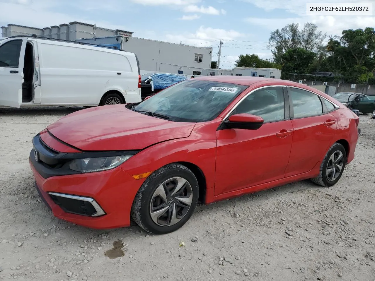 2020 Honda Civic Lx VIN: 2HGFC2F62LH520372 Lot: 76554204