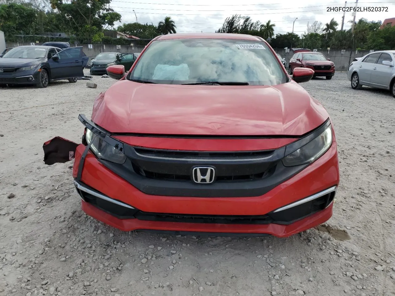 2020 Honda Civic Lx VIN: 2HGFC2F62LH520372 Lot: 76554204