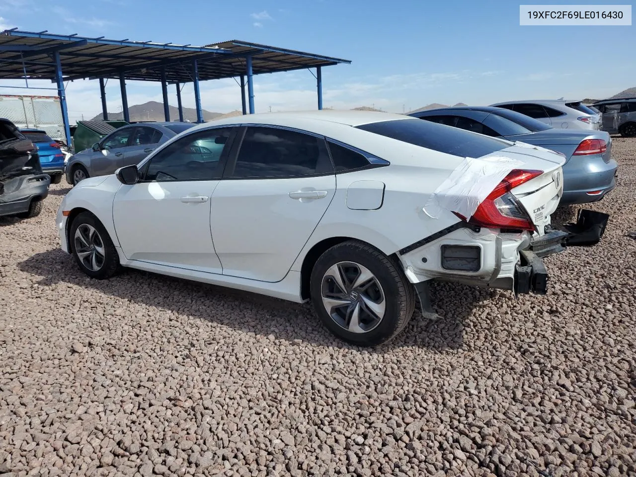 2020 Honda Civic Lx VIN: 19XFC2F69LE016430 Lot: 76749124