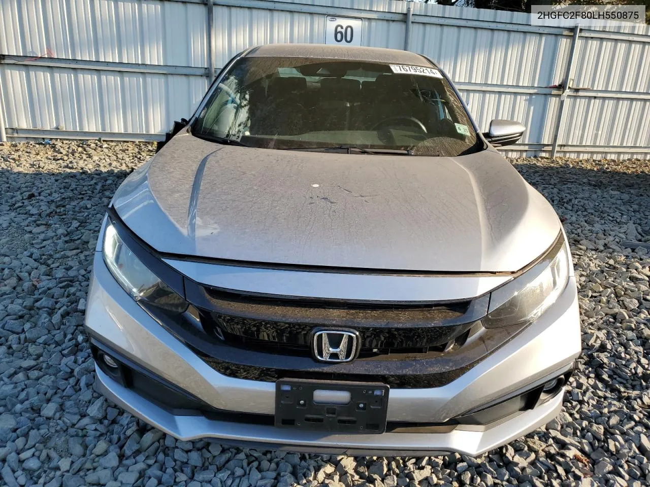 2020 Honda Civic Sport VIN: 2HGFC2F80LH550875 Lot: 76795214