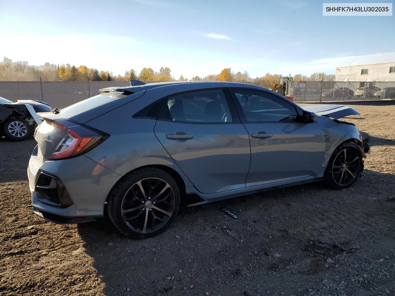 2020 Honda Civic Sport VIN: SHHFK7H43LU302035 Lot: 76856754