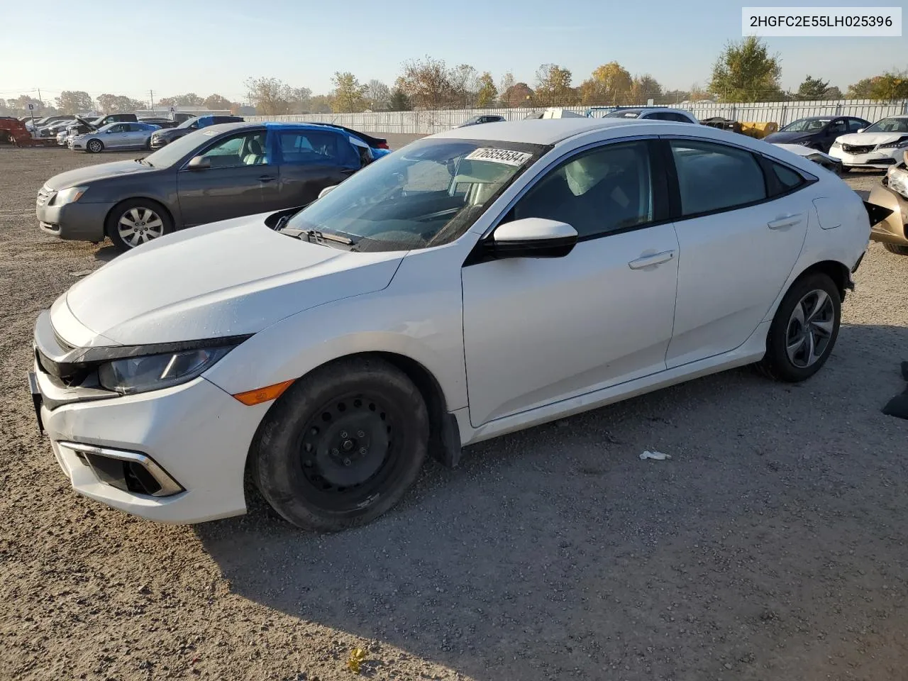 2020 Honda Civic Lx VIN: 2HGFC2E55LH025396 Lot: 76859584