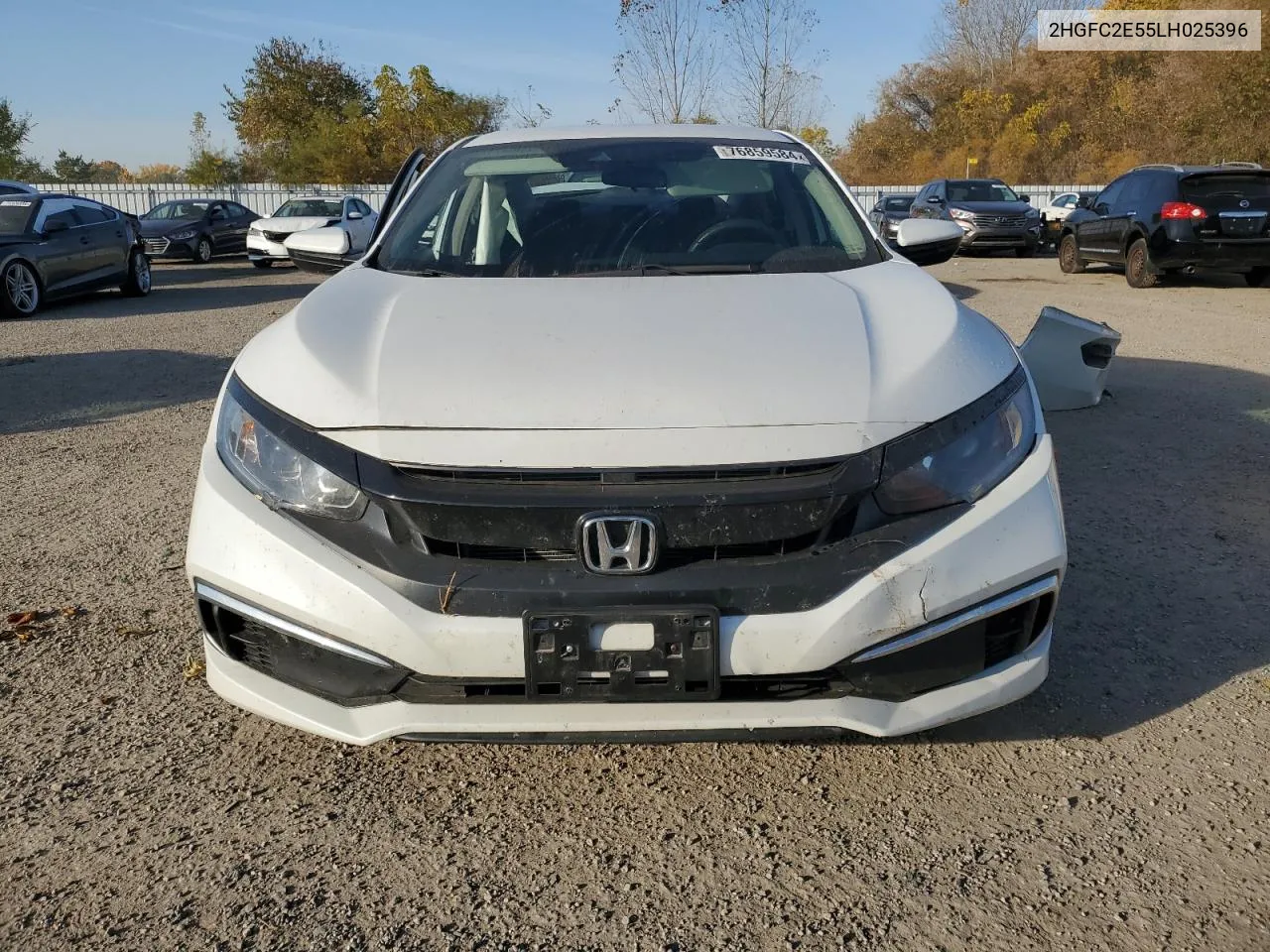 2020 Honda Civic Lx VIN: 2HGFC2E55LH025396 Lot: 76859584