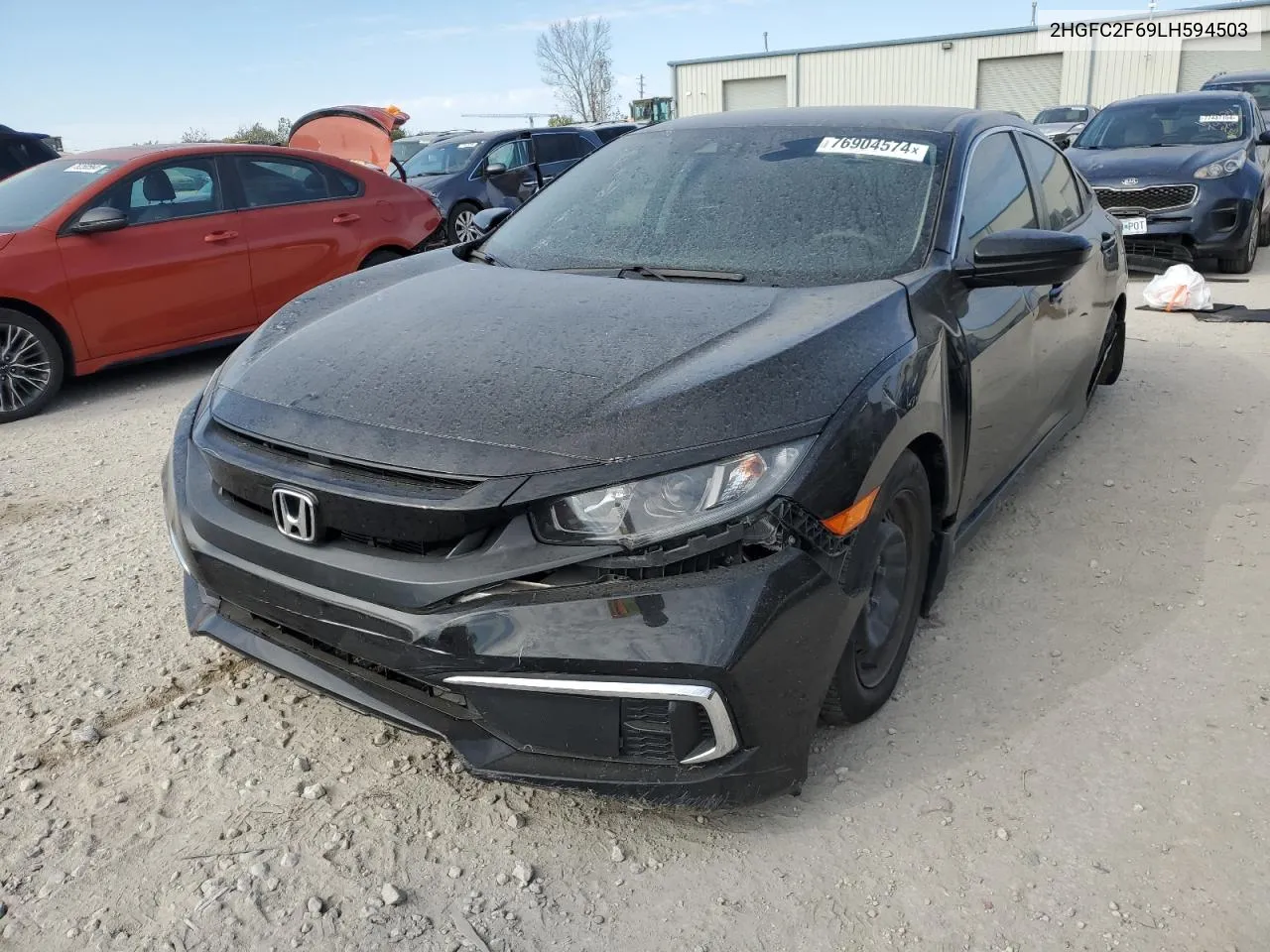 2020 Honda Civic Lx VIN: 2HGFC2F69LH594503 Lot: 76904574