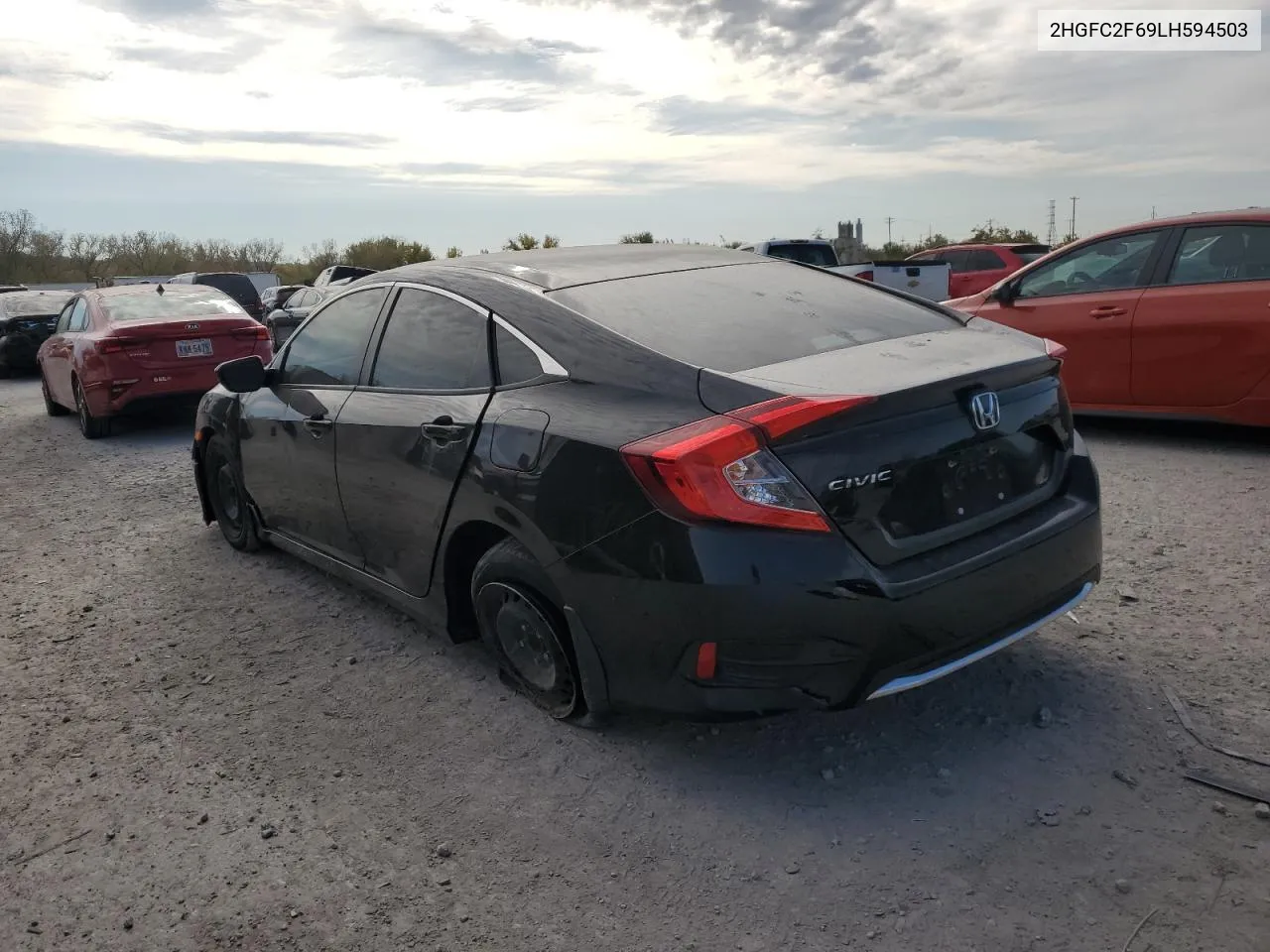 2020 Honda Civic Lx VIN: 2HGFC2F69LH594503 Lot: 76904574