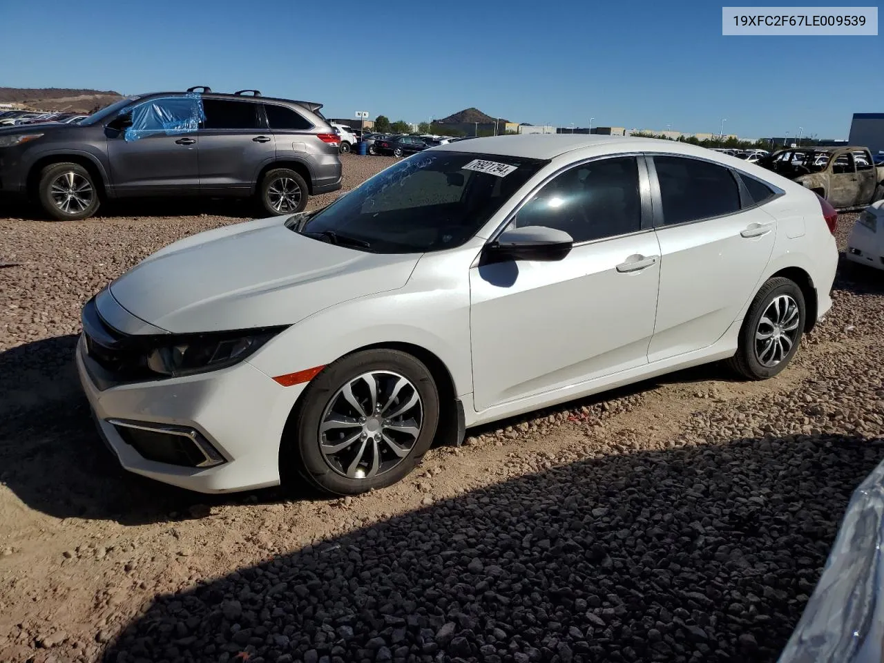 2020 Honda Civic Lx VIN: 19XFC2F67LE009539 Lot: 76921794