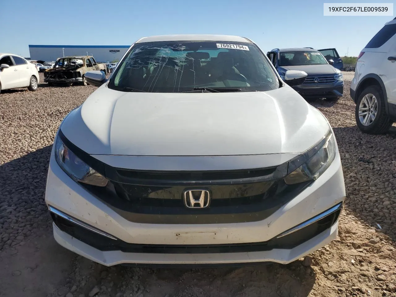 2020 Honda Civic Lx VIN: 19XFC2F67LE009539 Lot: 76921794