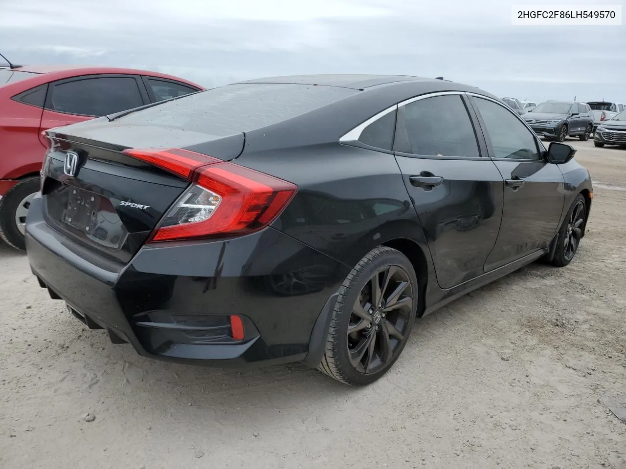 2020 Honda Civic Sport VIN: 2HGFC2F86LH549570 Lot: 76998554