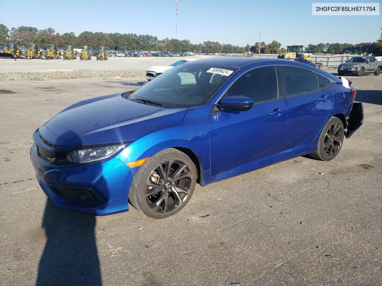 2020 Honda Civic Sport VIN: 2HGFC2F85LH571754 Lot: 76999424