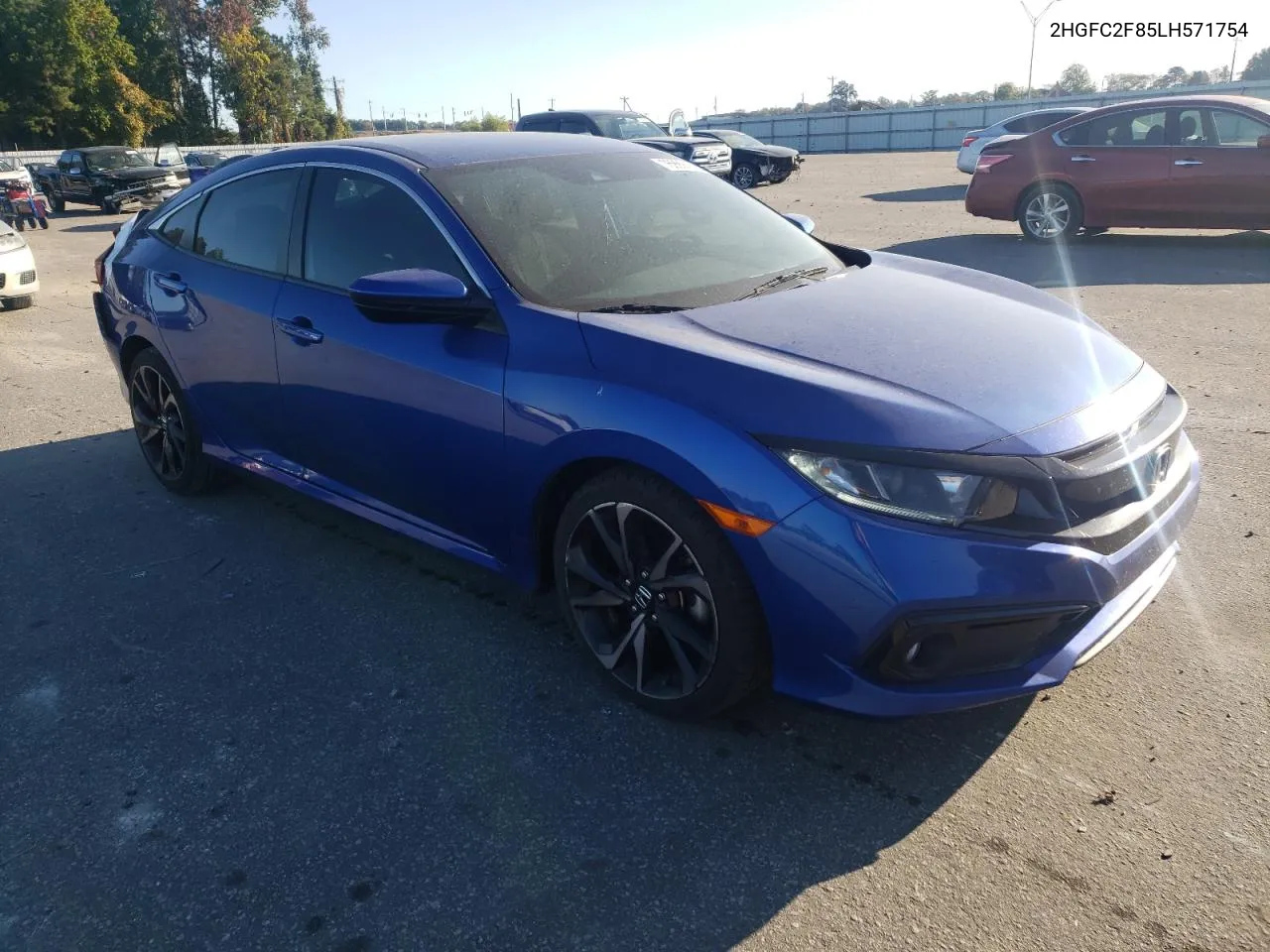 2020 Honda Civic Sport VIN: 2HGFC2F85LH571754 Lot: 76999424