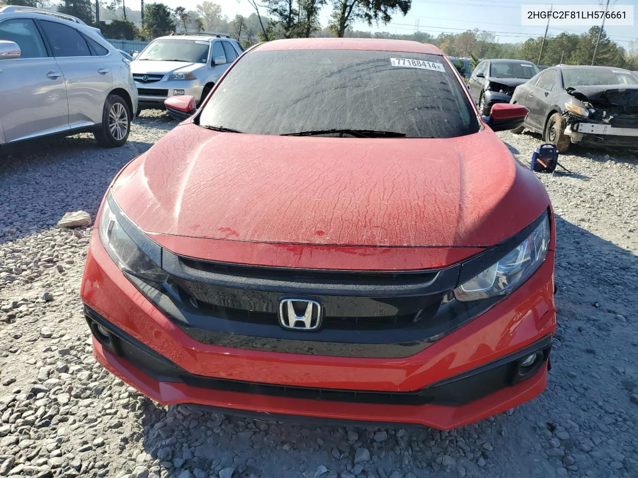 2020 Honda Civic Sport VIN: 2HGFC2F81LH576661 Lot: 77188414