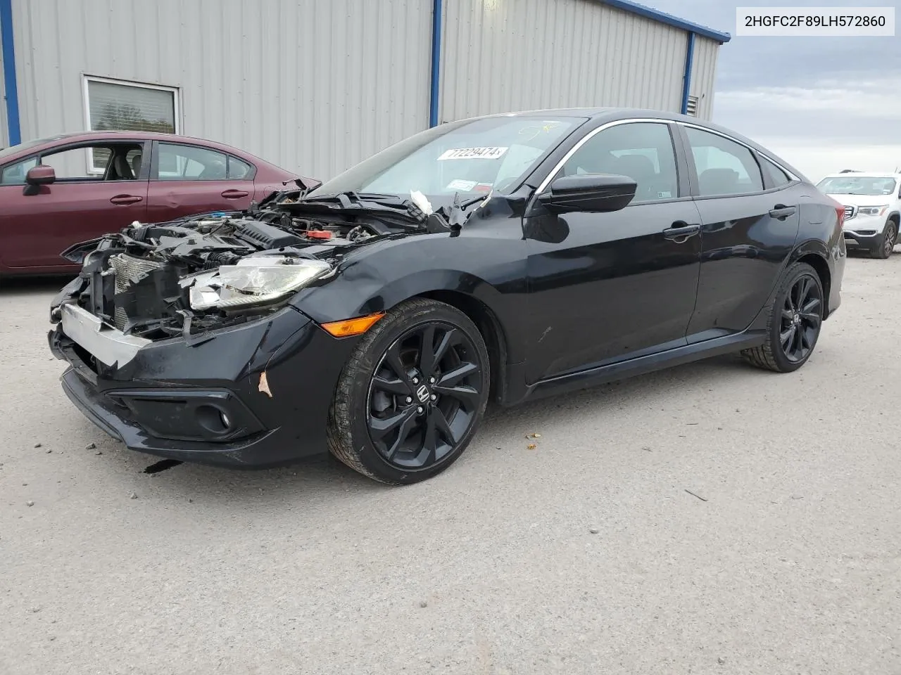 2020 Honda Civic Sport VIN: 2HGFC2F89LH572860 Lot: 77229474