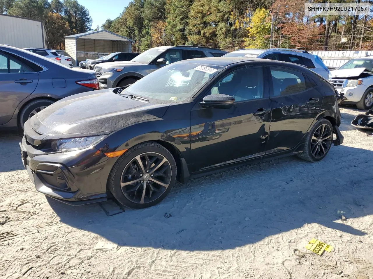 2020 Honda Civic Sport Touring VIN: SHHFK7H92LU217067 Lot: 77286504