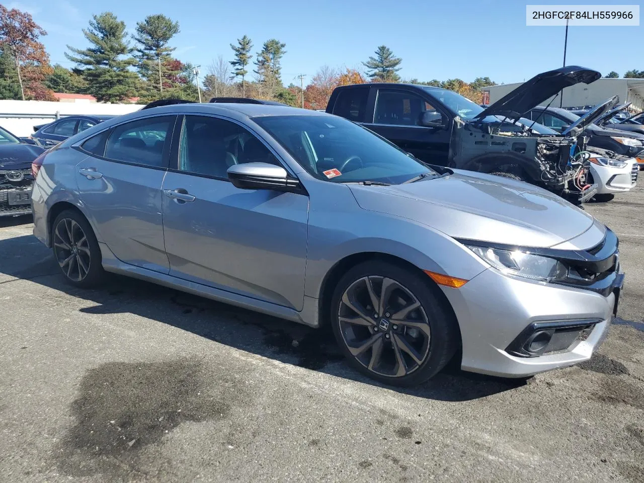 2020 Honda Civic Sport VIN: 2HGFC2F84LH559966 Lot: 77405534