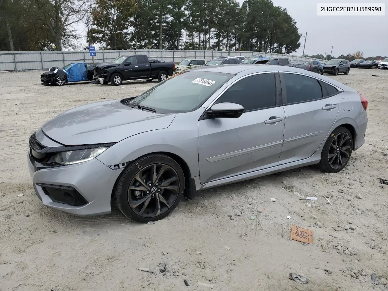 2020 Honda Civic Sport VIN: 2HGFC2F82LH589998 Lot: 77518484