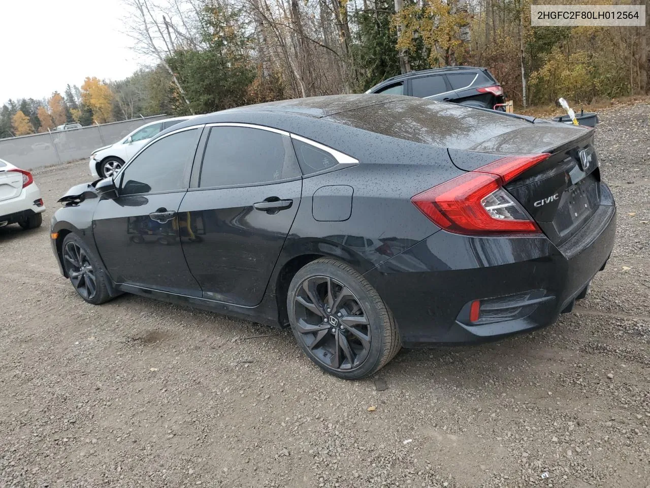 2020 Honda Civic Sport VIN: 2HGFC2F80LH012564 Lot: 77521204