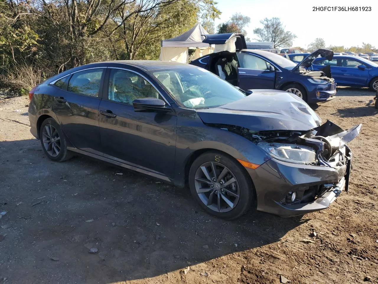 2020 Honda Civic Ex VIN: 2HGFC1F36LH681923 Lot: 77592864