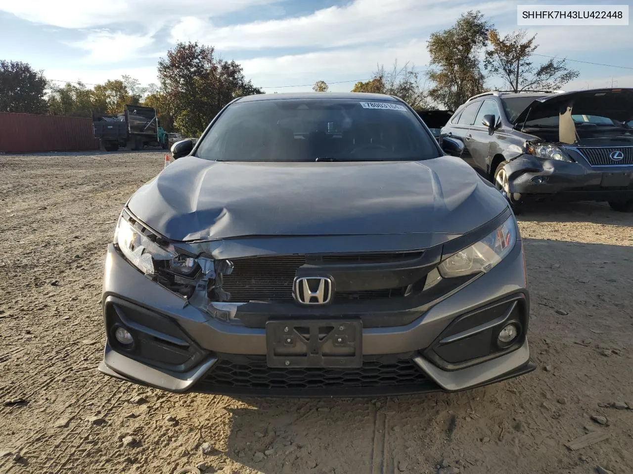 SHHFK7H43LU422448 2020 Honda Civic Sport