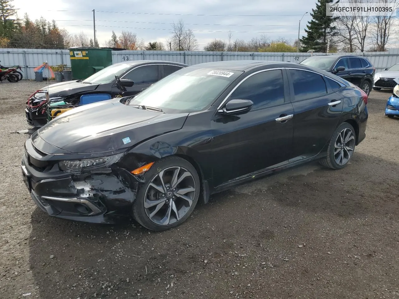 2020 Honda Civic Touring VIN: 2HGFC1F91LH100395 Lot: 78020944