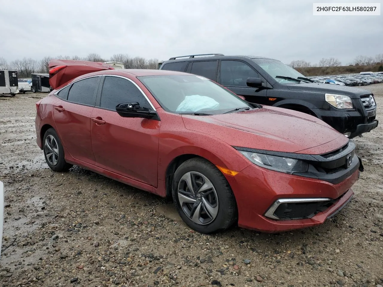 2020 Honda Civic Lx VIN: 2HGFC2F63LH580287 Lot: 78038104